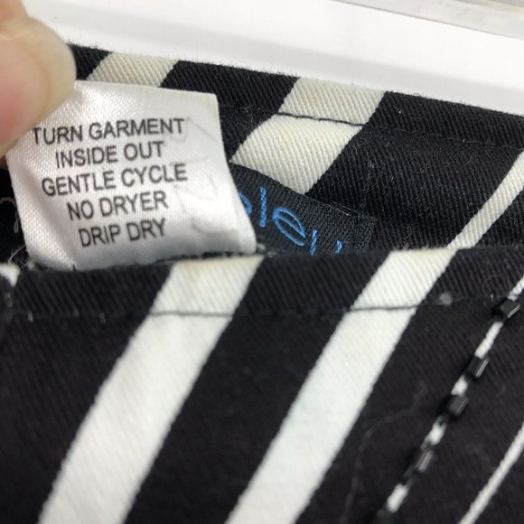 Vintage Haven Bleu B/W Flare Pants sz 6 Psychedelic Y2K - Picture 8 of 13